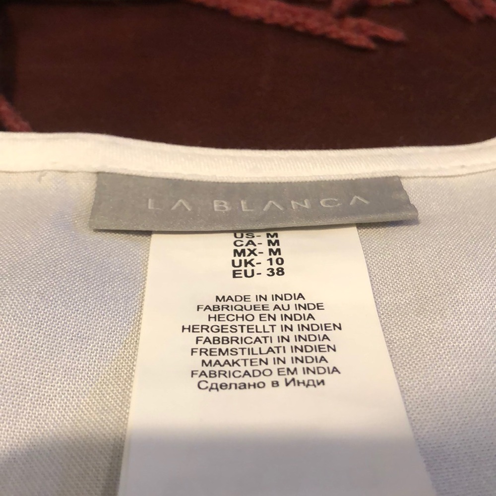 New La Blanca Eyelet Romper Size M - Picture 4 of 6